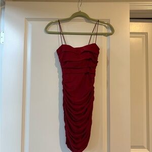 Princess Polly Scarlet Ruched Mini Dress